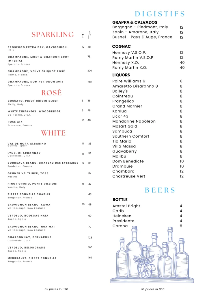 Beverage, Drink Menu 2024 Page 2