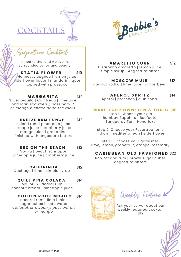 Beverage, Drink Menu 2024 Page 4